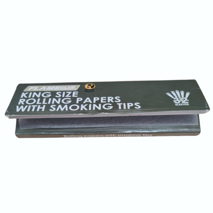 Flame Club King Size Rolling Paper + Tips - 26Piece Booklets - 2 Pack
