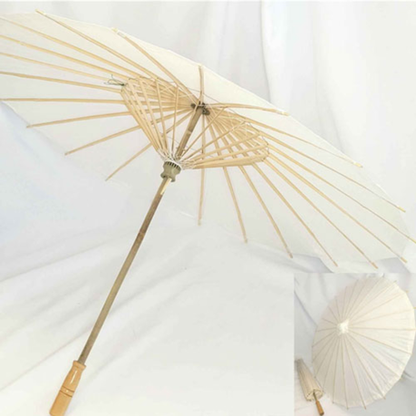 Bamboo Paper Parasol Umbrella - White