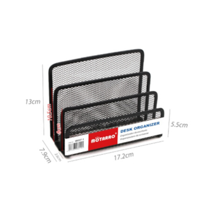 Motarro Desk Organiser - Black 14x17.5x7.5cm