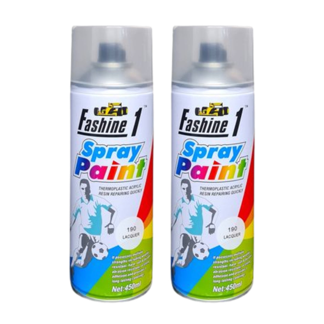 Fashine 1- Spray Paint 450ml - Clear 2 Pack