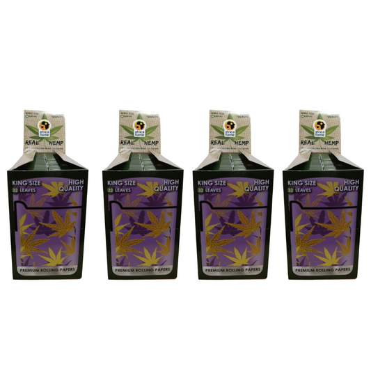 Africa Flame 100% Hemp Rolling Paper - 50 Booklets - Lilac - 4 Pack
