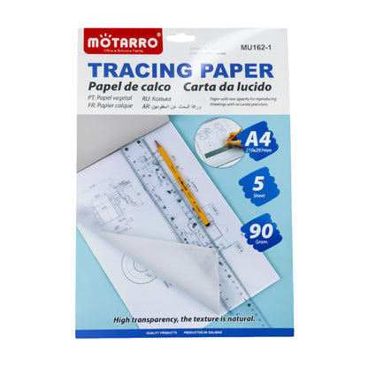 Motarro Tracing Paper A4 5 Sheets - 210x297mm