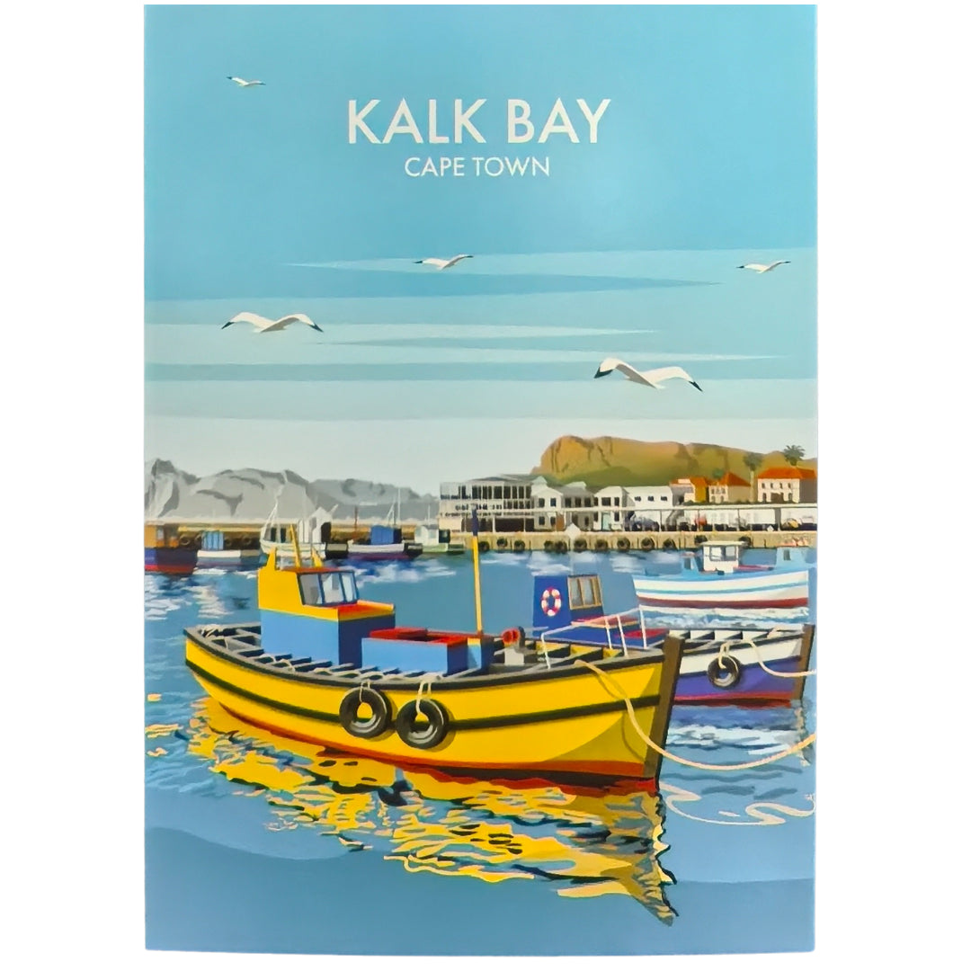 Cape Town Travel Art Card - A5 - Kalk Bay