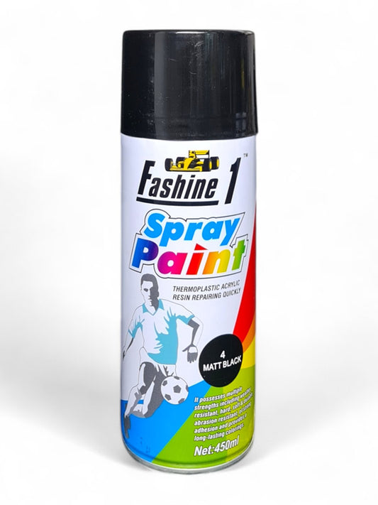 Fashine 1- Spray Paint - 450ml - Matt Black