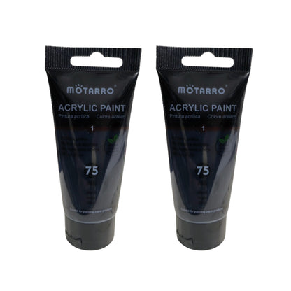 Motarro Acrylic Paint 75ml - 2 Pack - Black
