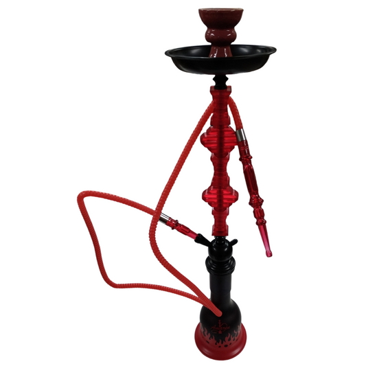 Amaren Ceramic Head Flame Hookah - Single Large - Red