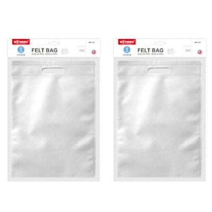 Motarro Felt Bag 25x30cm 70g 5PCS - 2 Pack - White