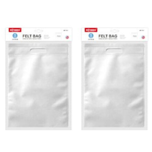 Motarro Felt Bag 25x30cm 70g 5PCS - 2 Pack - White
