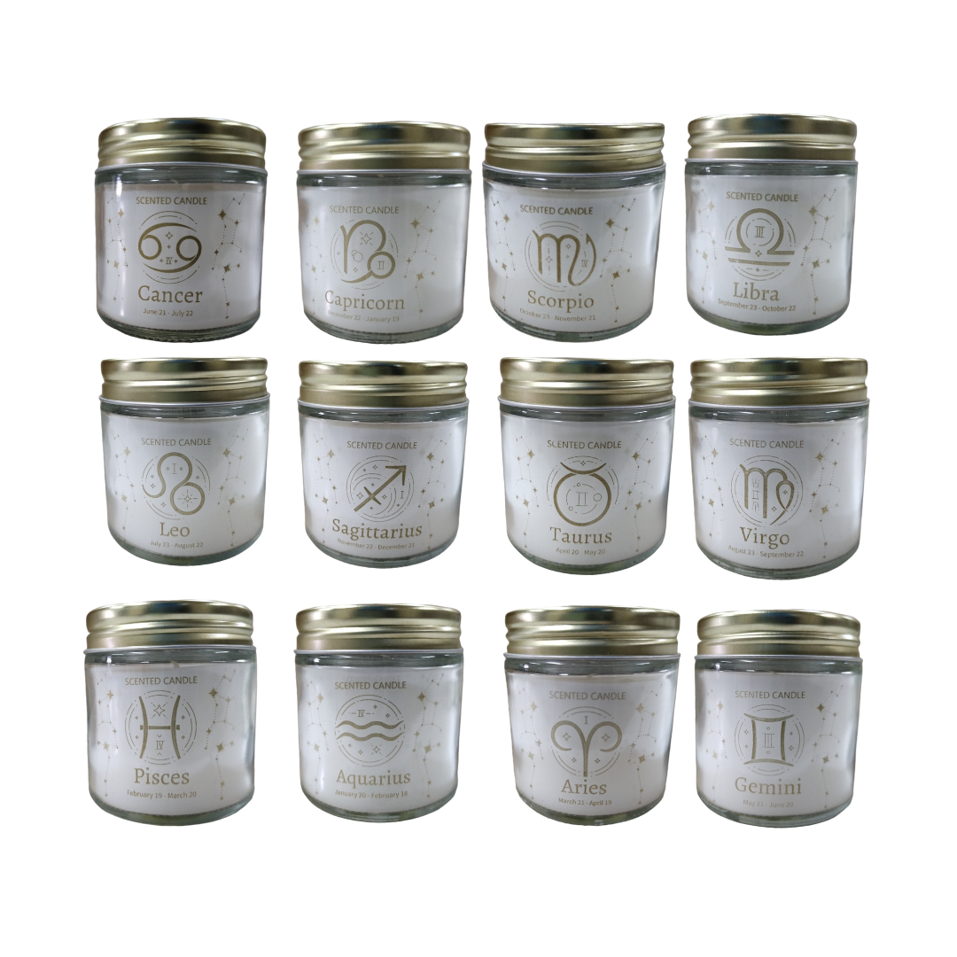 Horoscope Vanilla Scented Candles - 12 Pack