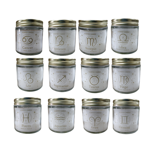 Horoscope Vanilla Scented Candles - 12 Pack