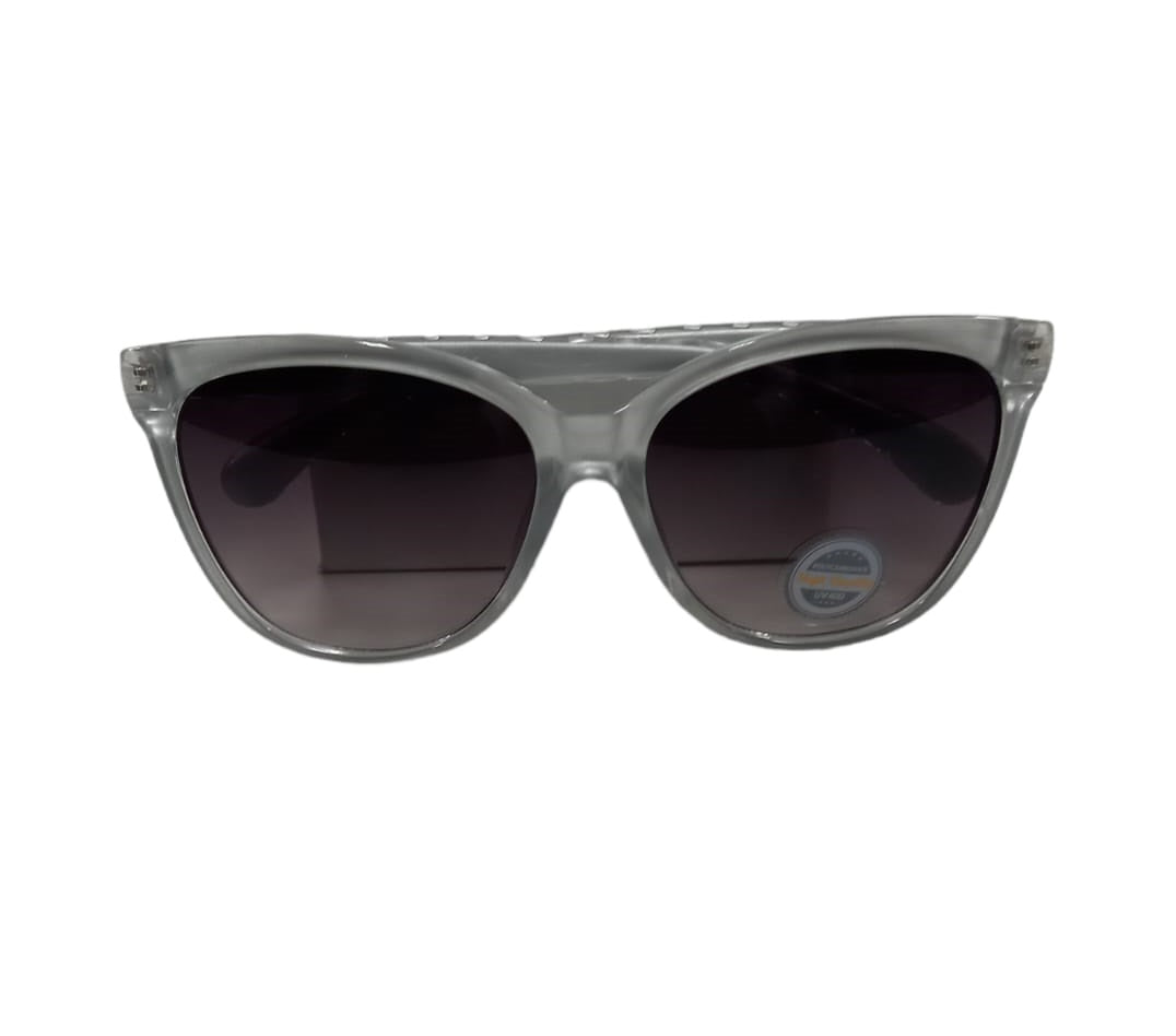 Solar X Silver Wayfarer Sunglasses Gradient Grey Lens UV400