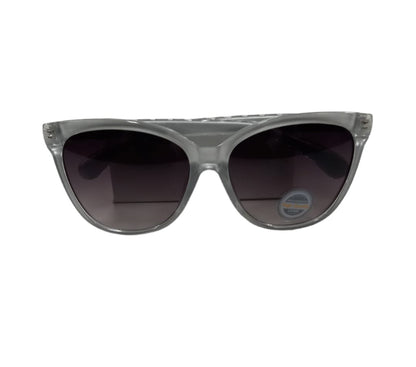 Solar X Silver Wayfarer Sunglasses Gradient Grey Lens UV400