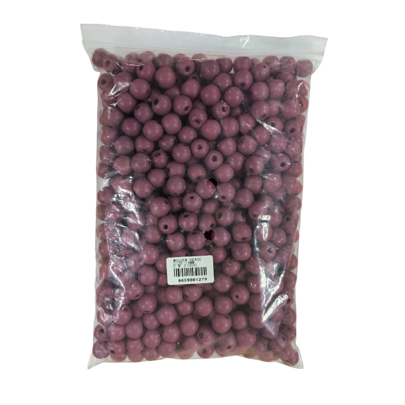 Wooden Beads - 14mm - +- 500 Gram Pack - Purple
