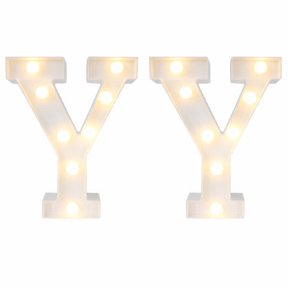 Motarro Led Letter Light 22cm - 2 Pack - White Letter Y