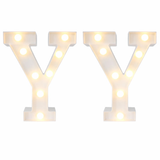 Motarro Led Letter Light 22cm - 2 Pack - White Letter Y