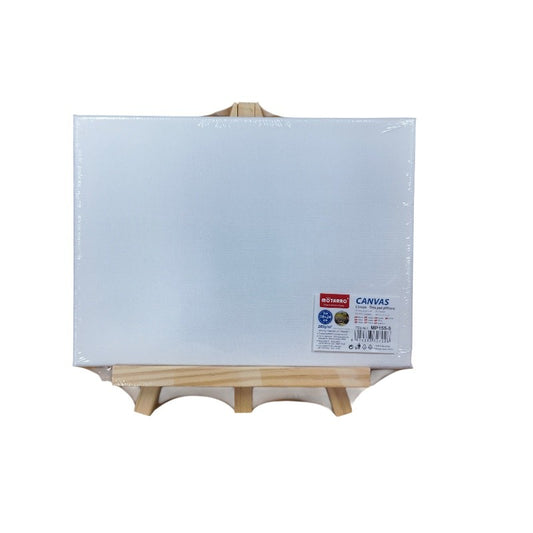 Motarro Wooden Tripod Easel with Rectangle Canvas - 18 × 24 cm