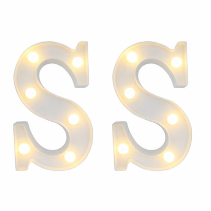 Motarro Led Letter Light 22cm - 2 Pack - White Letter S