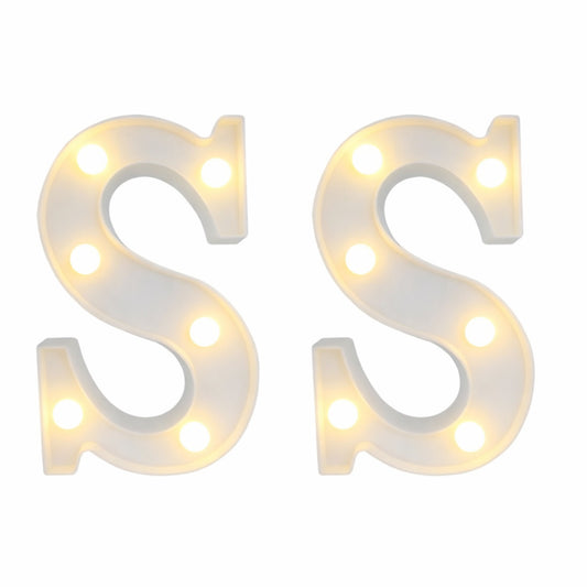 Motarro Led Letter Light 22cm - 2 Pack - White Letter S