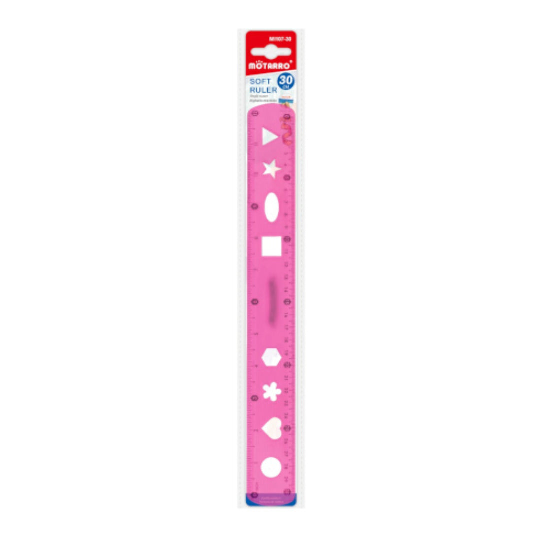 Motarro Soft Ruler 30cm - Pink