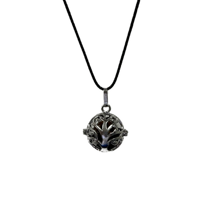 Earth Stone Collection - Crystal Locket Tigers Eye Stone Necklace