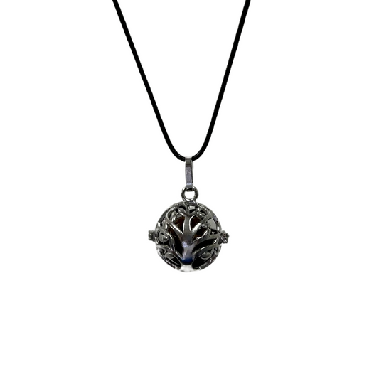 Earth Stone Collection - Crystal Locket Tigers Eye Stone Necklace