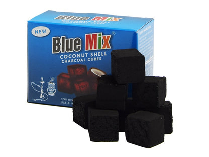 Blue Mix Coconut Shell Charcoal Cubes 24 Pieces