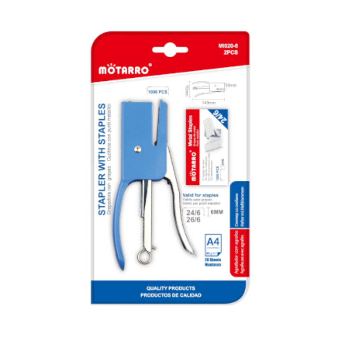 Motarro Stapler With Staples 2PCS - Blue