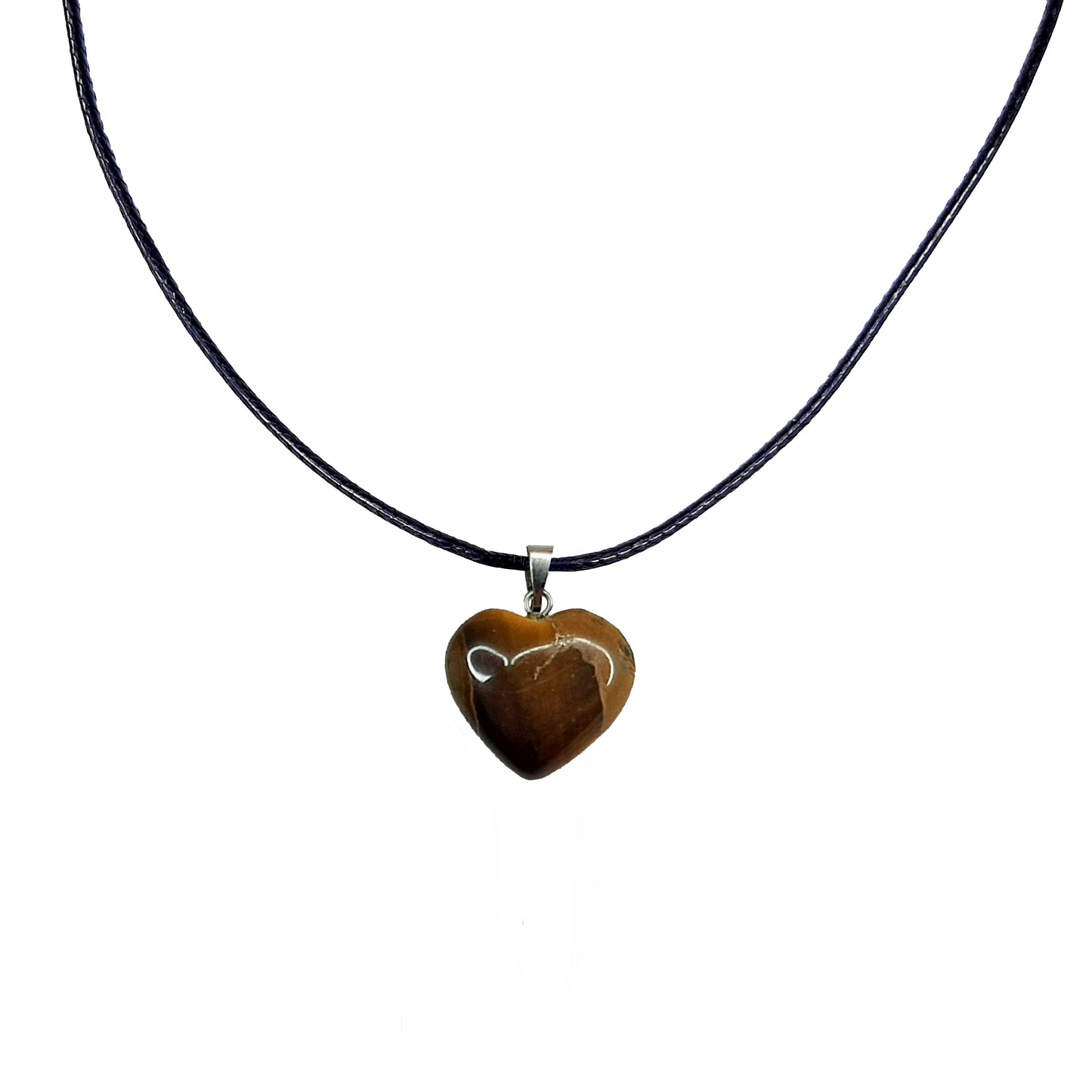 Earth Stone Collection - Heart Tiger's Eye Stone Necklace