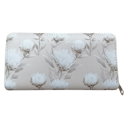 Protea Wallet - Antique White (Can Hold Cards) 10×19.5×2.5cm
