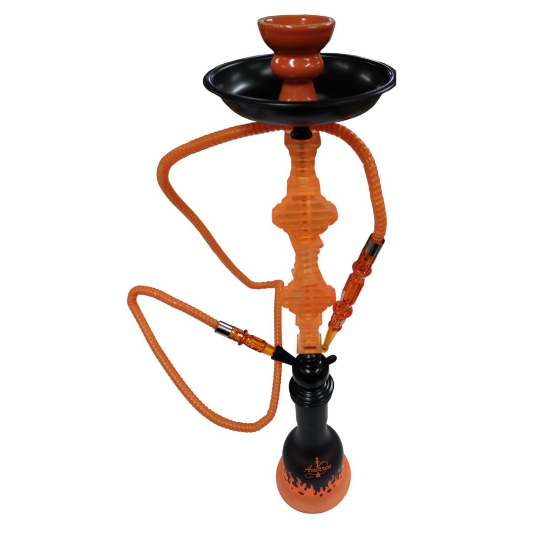 Amaren Ceramic Head Flame Hookah - Single Large - Orange