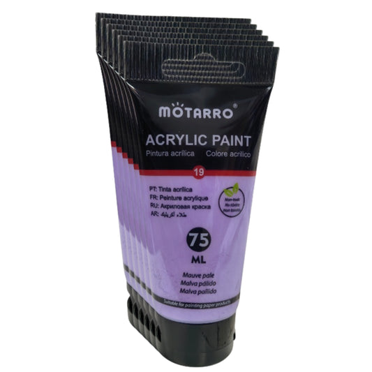 Motarro - Acrylic Paint - 75ml - 6 Pack - Mauve Pale