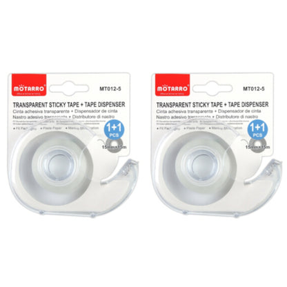 Motarro Dispenser Transparent Tape 2 Pack