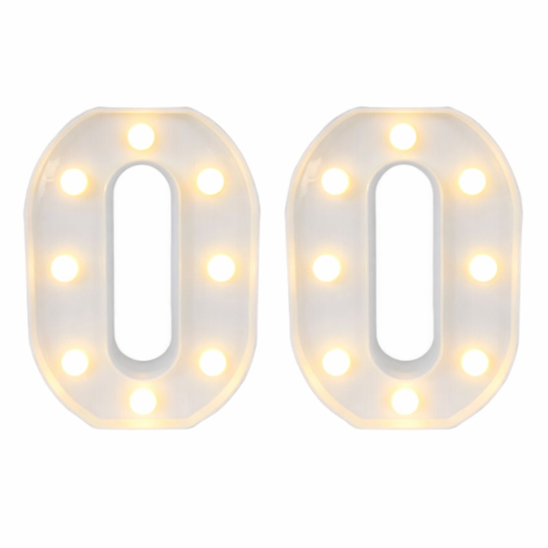 Motarro Led Letter Light 22cm - 2 Pack - White Letter O