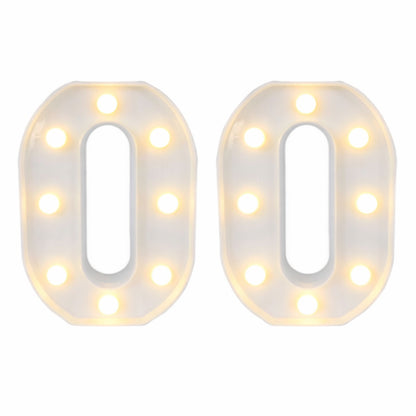 Motarro Led Letter Light 22cm - 2 Pack - White Letter O