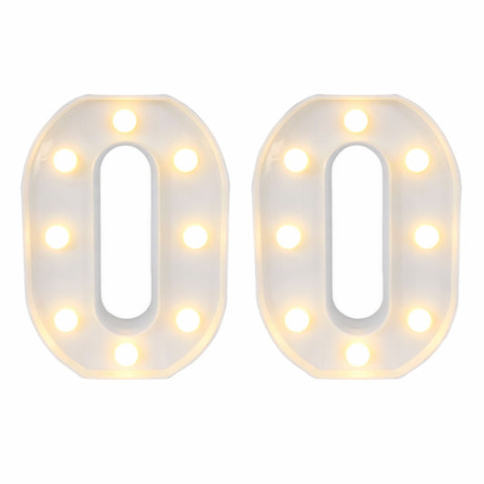 Motarro Led Letter Light 22cm - 2 Pack - White Letter O