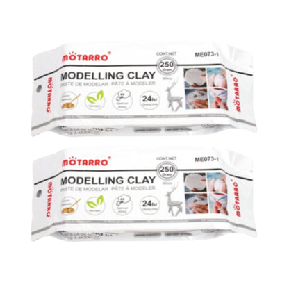 Motarro Modelling Clay 250g - 2 Pack - White