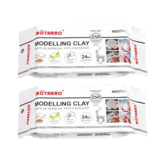 Motarro Modelling Clay 250g - 2 Pack - White