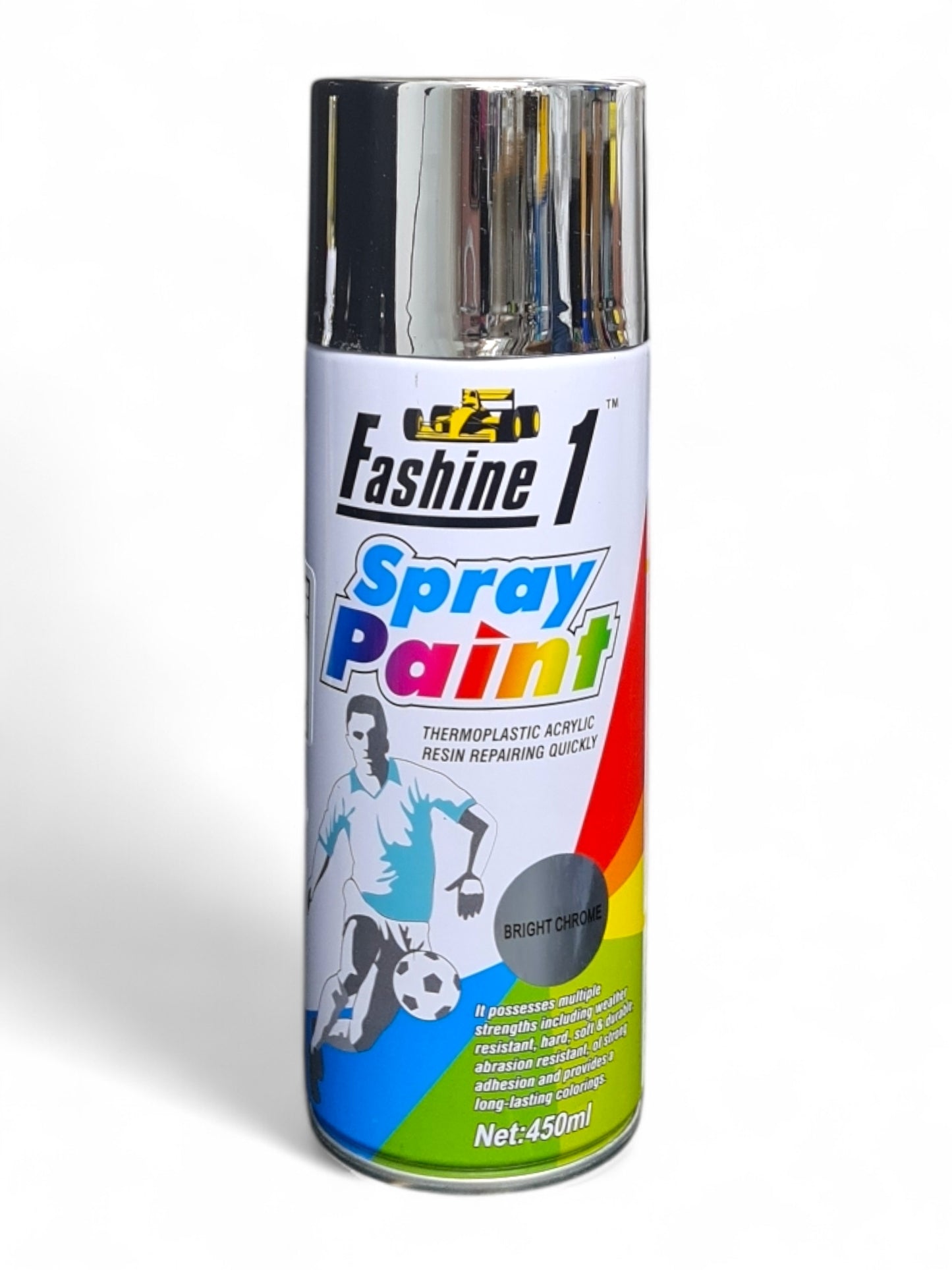 Fashine 1- Spray Paint - 450ml - Bright Chrome