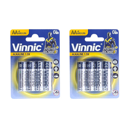 Vinnic Alkaline AA Penlight Battery 1.5V 4PC - 2 Pack