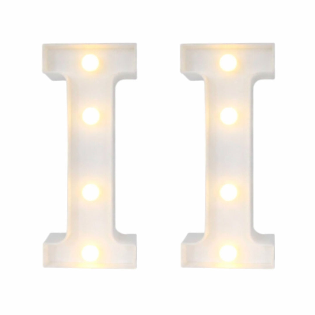Motarro Led Letter Light 22cm - 2 Pack - White Letter I