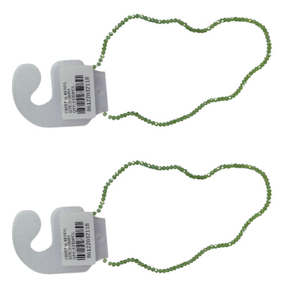 Crystal Beads Necklace - 2 Pack - 2x3mm Green