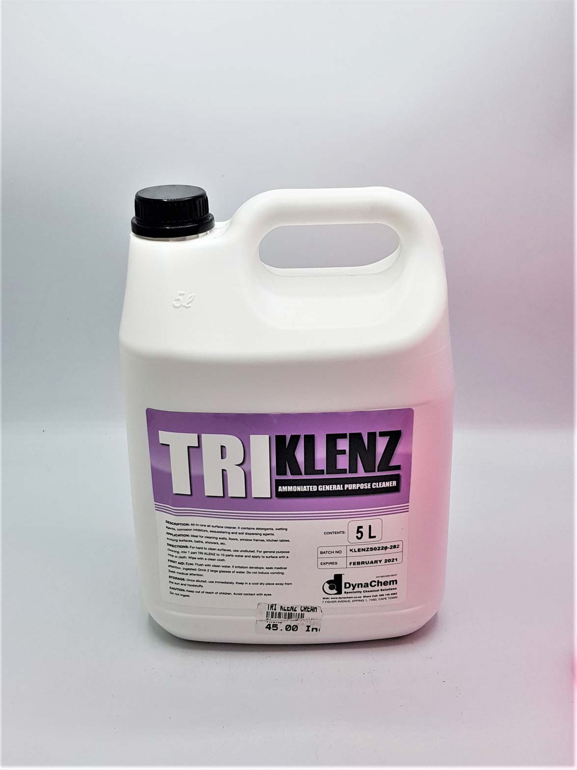 TRI-KLENZ Ammonia General Purpose Cleaner 5L - Handy Andy-Type
