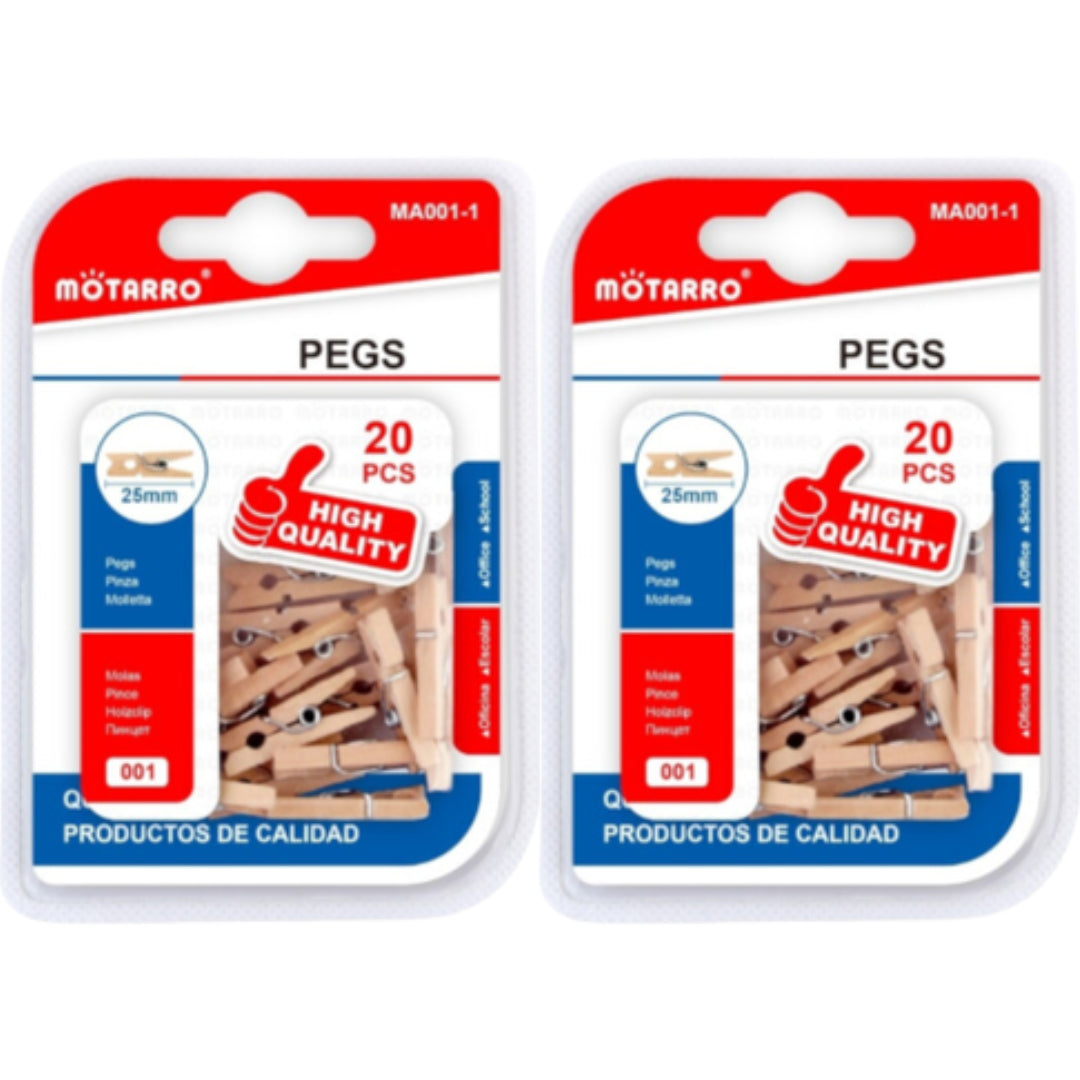 Motarro Pegs 25mm 20PCS - 2 Pack