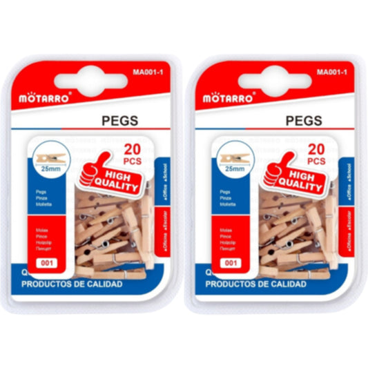 Motarro Pegs 25mm 20PCS - 2 Pack