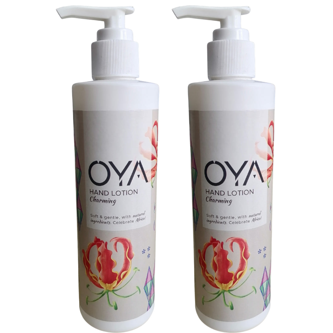 Oya Hand Lotion 200ml Bottle - 2 Pack - Charcoal Charm