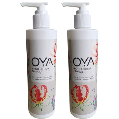 Oya Hand Lotion 200ml Bottle - 2 Pack - Charcoal Charm