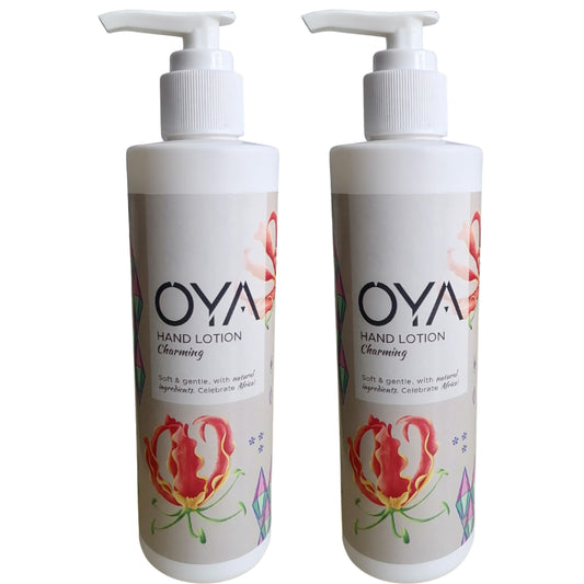 Oya Hand Lotion 200ml Bottle - 2 Pack - Charcoal Charm