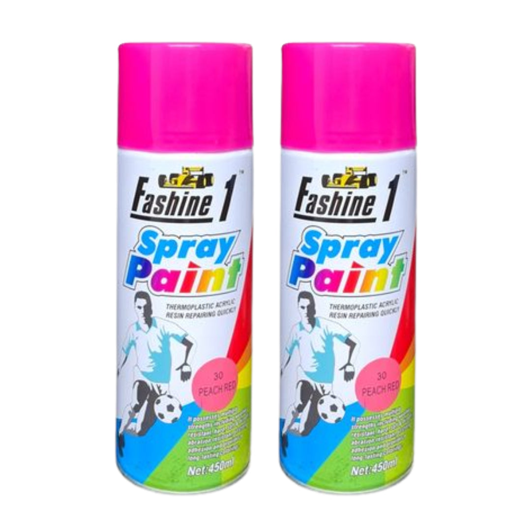 Fashine 1- Spray Paint 450ml - Peach Red 2 Pack
