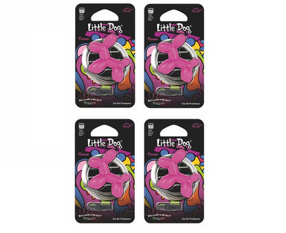 4 Pack Little Dog - Flower Air Fresheners