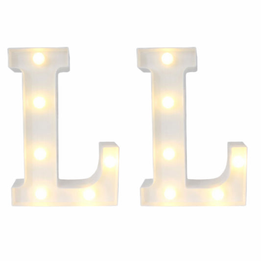Motarro Led Letter Light 22cm - 2 Pack - White Letter L
